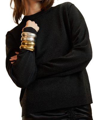 Metallic Knit Sweater by CYNTHIA ROWLEY
