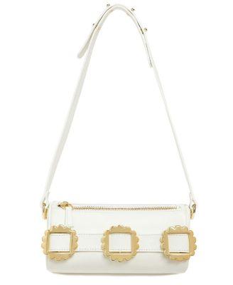 Multi-Buckle Leather Shoulder Bag by CYNTHIA ROWLEY