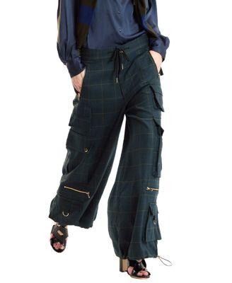 Plaid Cargo Pants by CYNTHIA ROWLEY