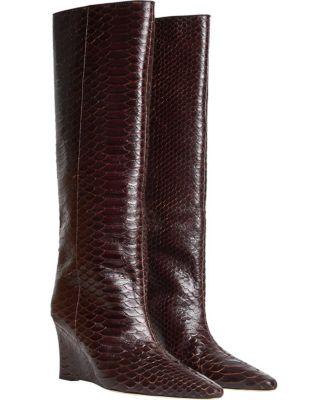 Women's Embossed Leather Wedge Boot by CYNTHIA ROWLEY