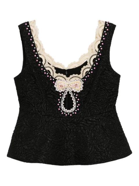 bead-embellished vest by CYNTHIA ROWLEY