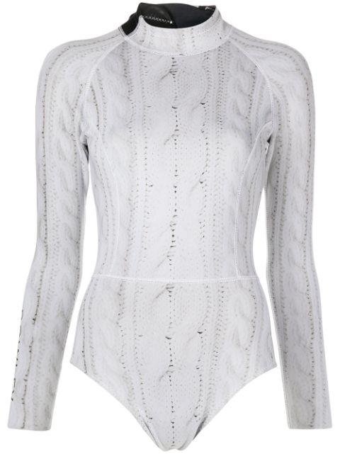 cable knit 2mm wetsuit by CYNTHIA ROWLEY