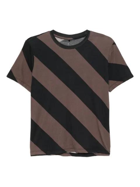 diagonal-stripe cotton T-shirt by CYNTHIA ROWLEY