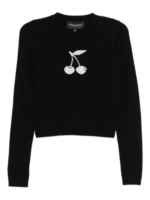 intarsia cropped jumper by CYNTHIA ROWLEY