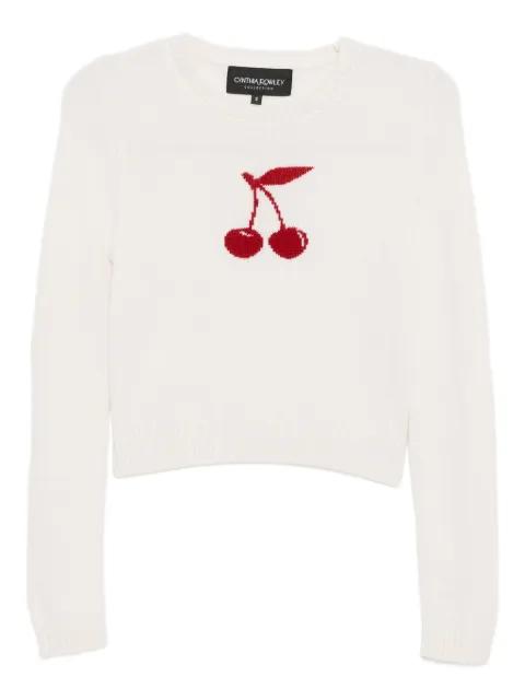 intarsia cropped sweater by CYNTHIA ROWLEY