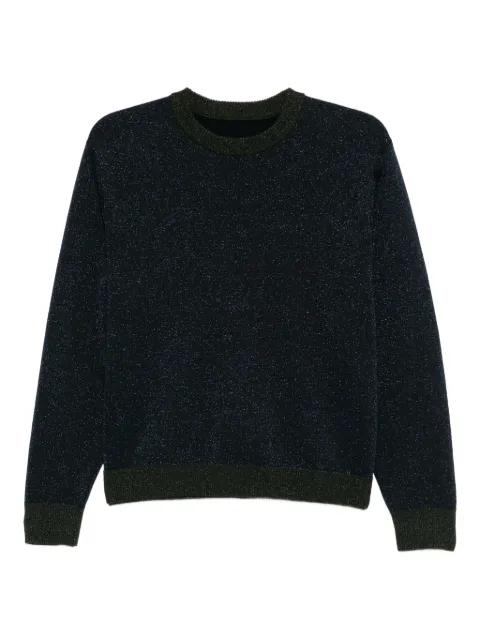 metallic crew-neck sweater by CYNTHIA ROWLEY