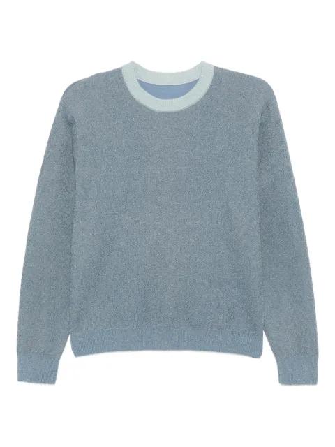 metallic crew-neck sweater by CYNTHIA ROWLEY