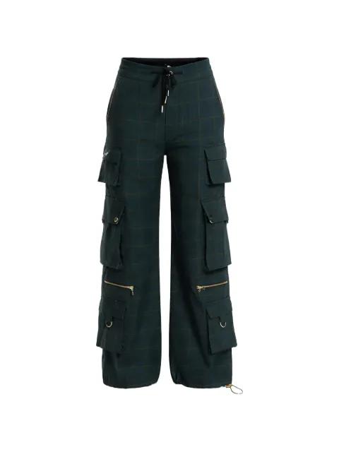 plaid cargo trousers by CYNTHIA ROWLEY