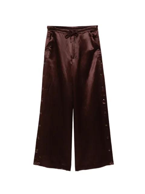 press-stud wide-leg trousers by CYNTHIA ROWLEY