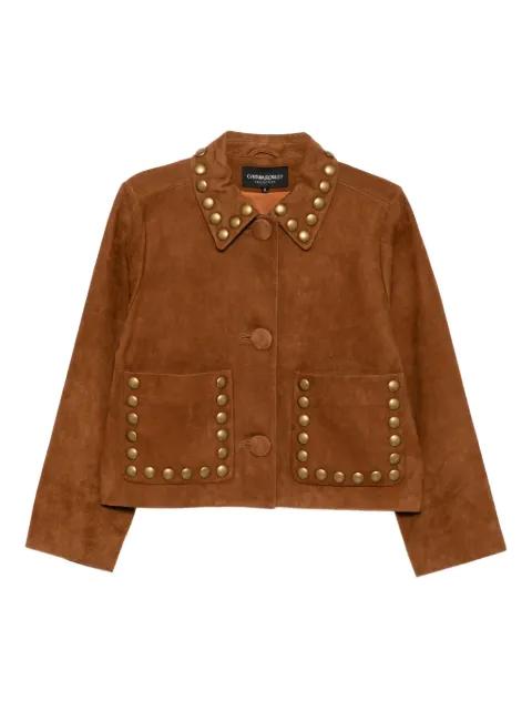 studded suede jacket by CYNTHIA ROWLEY