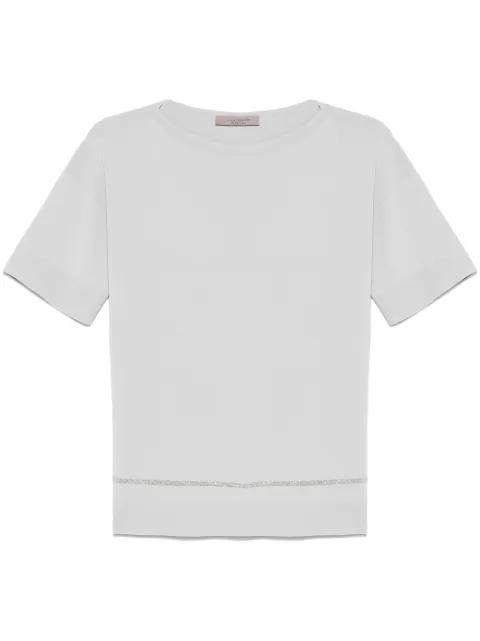 Monili-detail T-shirt by D.EXTERIOR