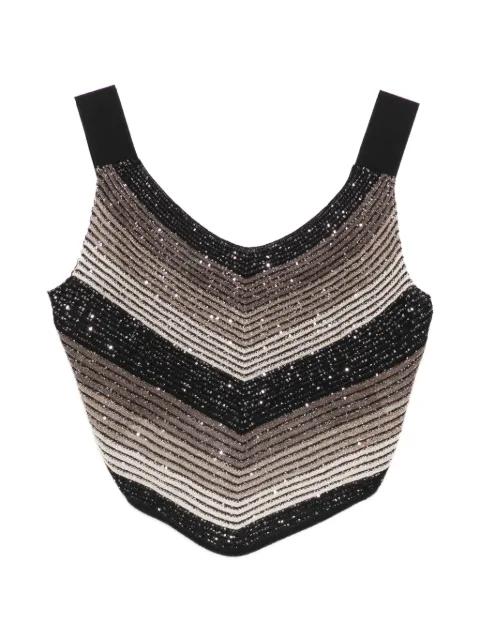V-neck striped top by D.EXTERIOR