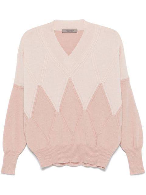 argyle-check sweater by D.EXTERIOR