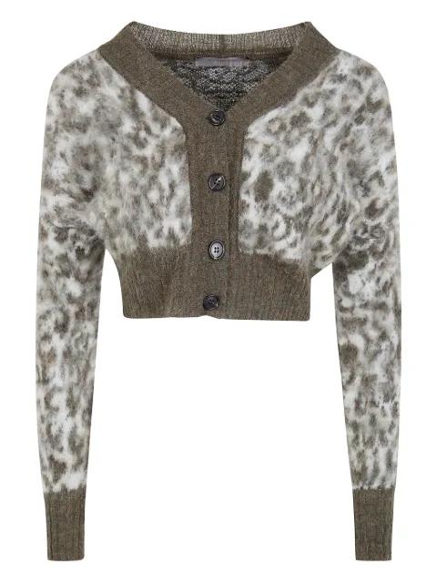 button animal-pattern cardigan by D.EXTERIOR