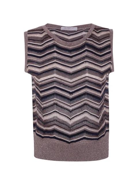 chevron-knit sleeveless top by D.EXTERIOR