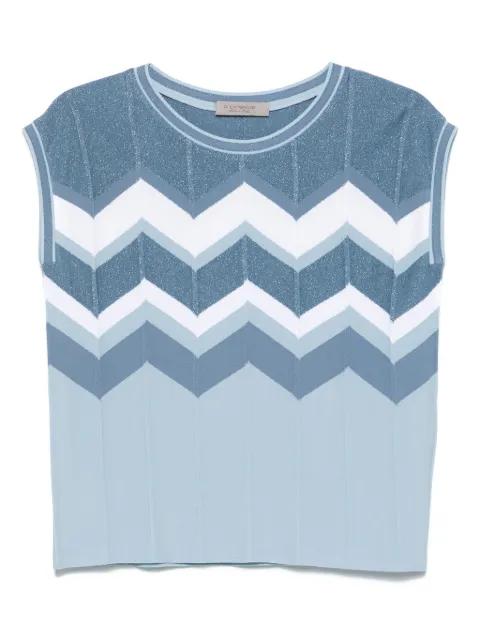 chevron-knit vest by D.EXTERIOR