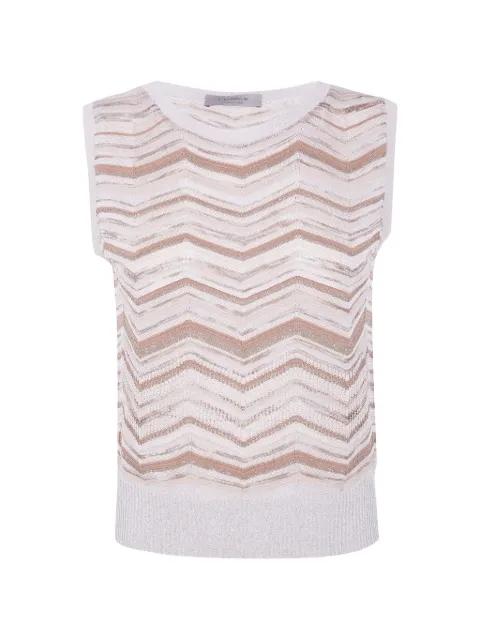 chevron-knit vest by D.EXTERIOR