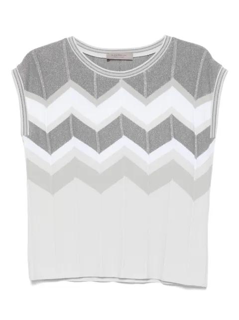 chevron-knit vest by D.EXTERIOR