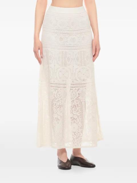 crochet-knit maxi skirt by D.EXTERIOR