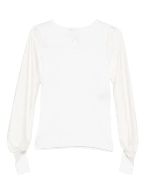 cut-out long-sleeve shirt by D.EXTERIOR