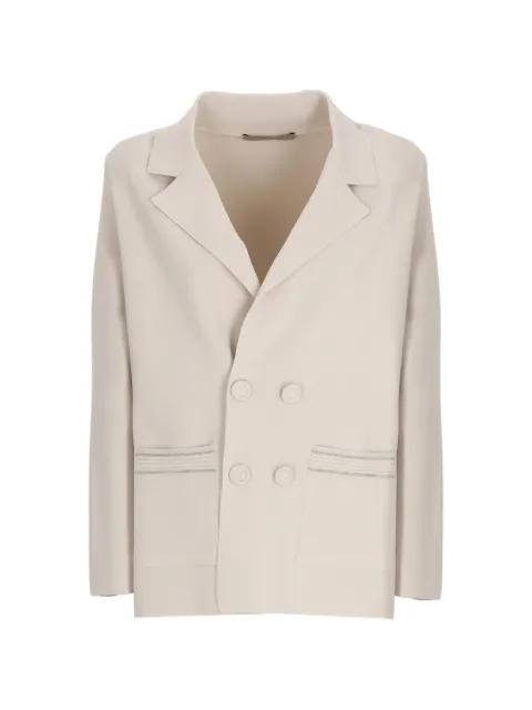 double-breasted crystal-embellished jacket by D.EXTERIOR
