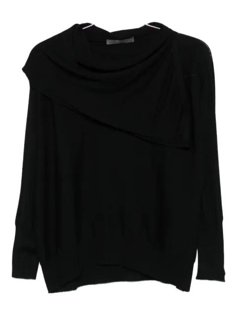 draped cowl-neck sweater by D.EXTERIOR