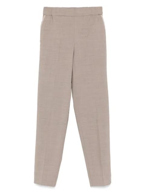 elastic-waistband wool trousers by D.EXTERIOR