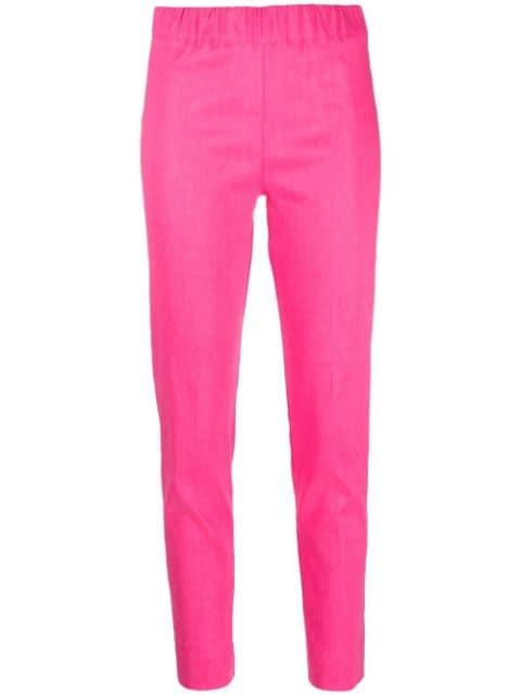 elasticated-waist slim-cut leggings by D.EXTERIOR