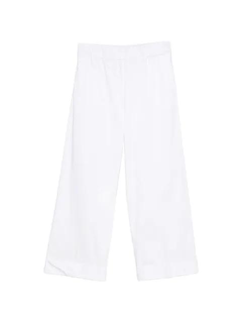 elasticated-waistband cropped trousers by D.EXTERIOR