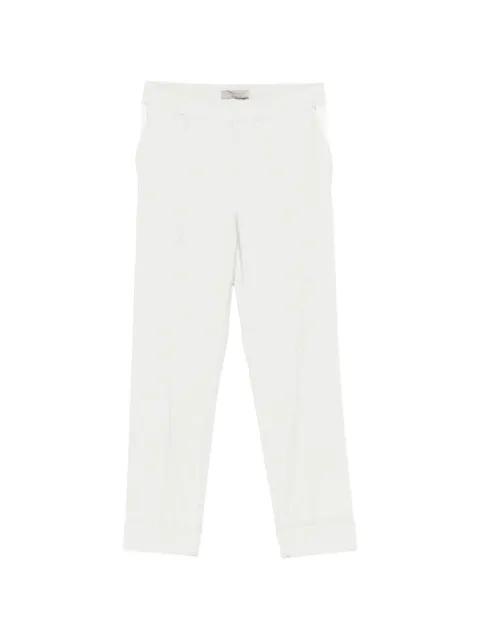 elasticated-waistband turned-up-cuffs trousers by D.EXTERIOR