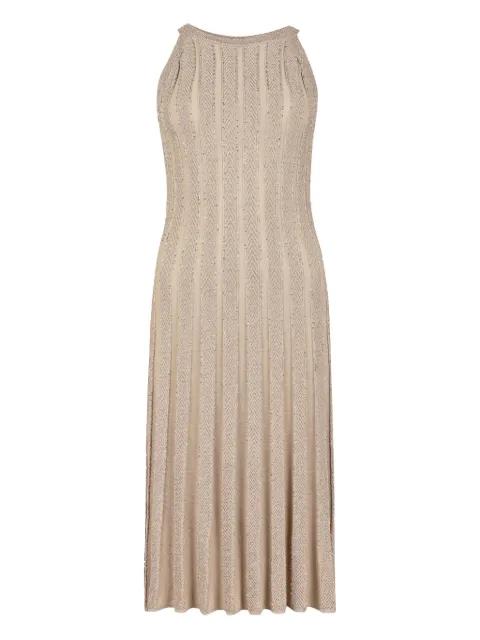 embellished pleated dress by D.EXTERIOR