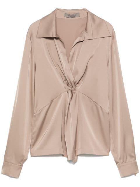 gathered-detail blouse by D.EXTERIOR