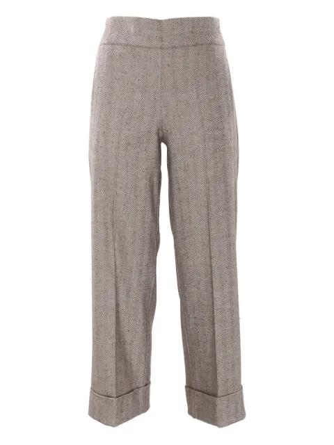 herringbone cuff trousers by D.EXTERIOR