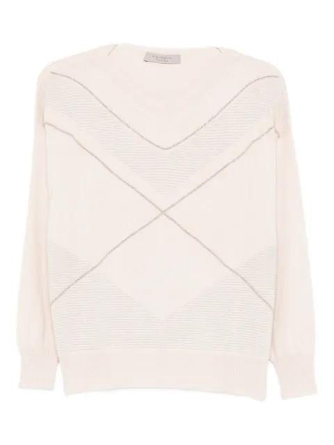 metallic-detail wool sweater by D.EXTERIOR