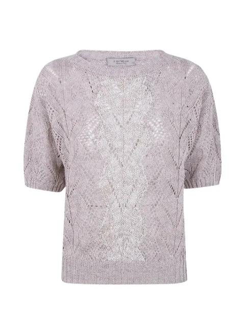 openwork T-shirt by D.EXTERIOR