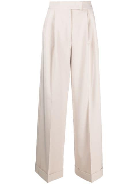 pressed-crease flared trousers by D.EXTERIOR