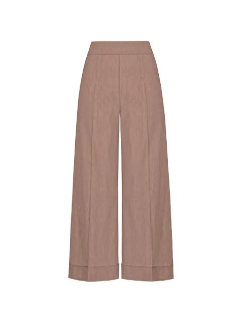 pressed-crease turn-up cuff trousers by D.EXTERIOR