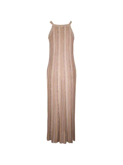 sequin-embellished striped dress by D.EXTERIOR