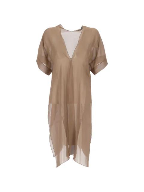 sheer silk cape by D.EXTERIOR