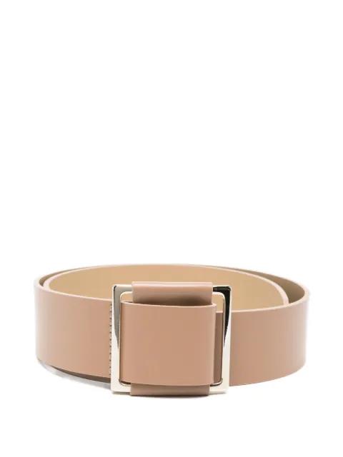 square-buckle leather belt by D.EXTERIOR