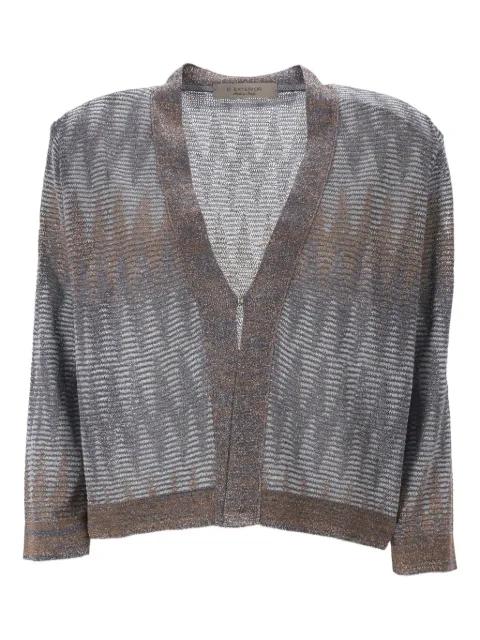 textured clasp-fastening cardigan by D.EXTERIOR