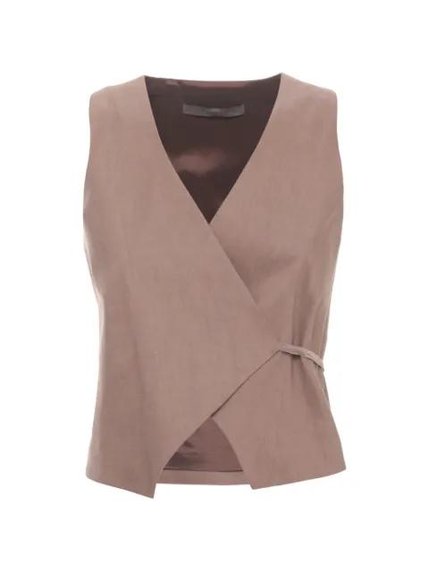 tie-detail sleeveless waistcoat by D.EXTERIOR