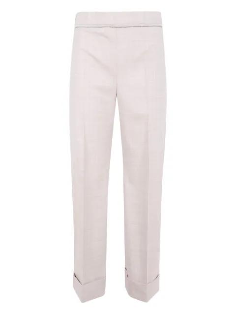 trimmed wool trousers by D.EXTERIOR