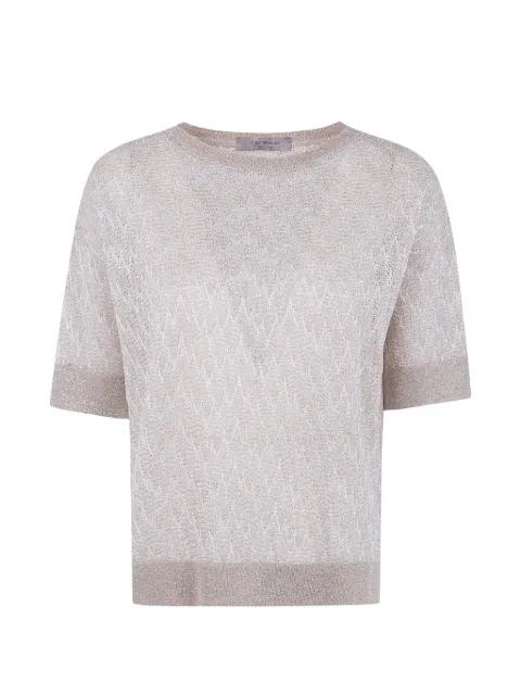 zigzag-pattern T-shirt by D.EXTERIOR