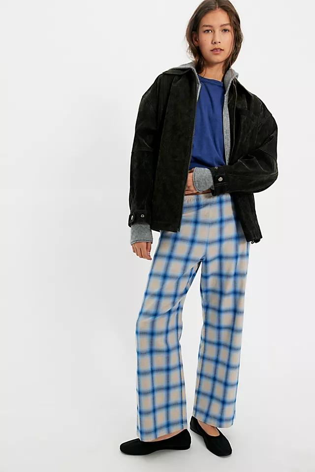 DONNI. The Plaid Flannel Crop Simple Pants by D ON NI. | FREE PEOPLE
