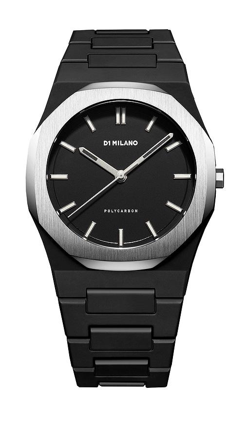 D1 Milano Polycarbonate 40.5mm Watch in Black by D1 MILANO D1 Milano Polycarbonate 40.5mm Watch in Black by D1 MILANO