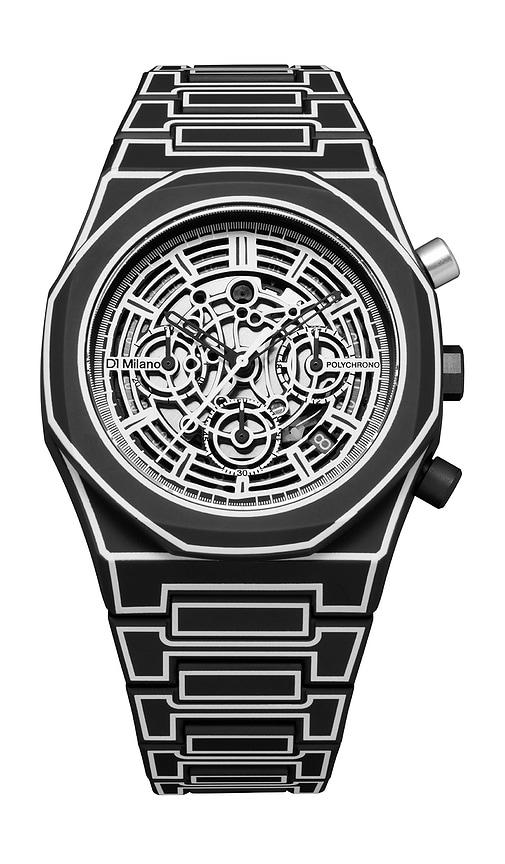 D1 Milano Polycarbonate 40.5mm Watch in Black by D1 MILANO