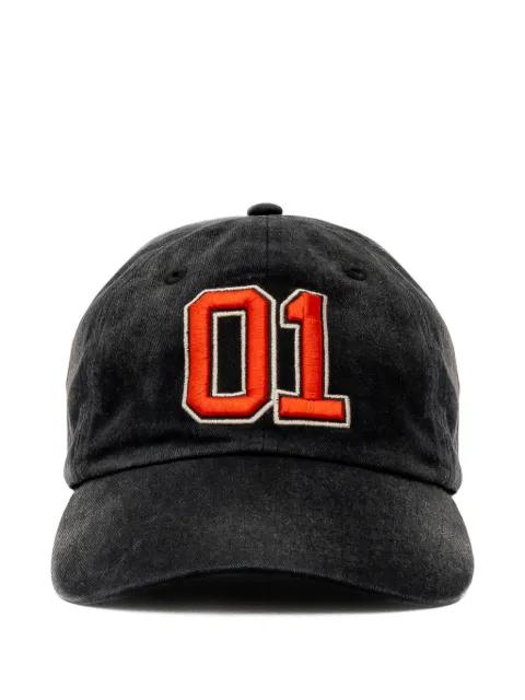 embroidered-logo cotton cap by D1 MILANO