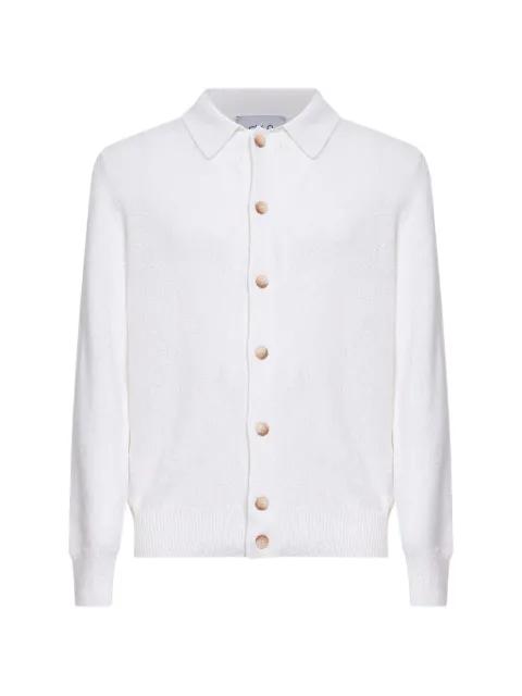 button collar knitted top by D4.0