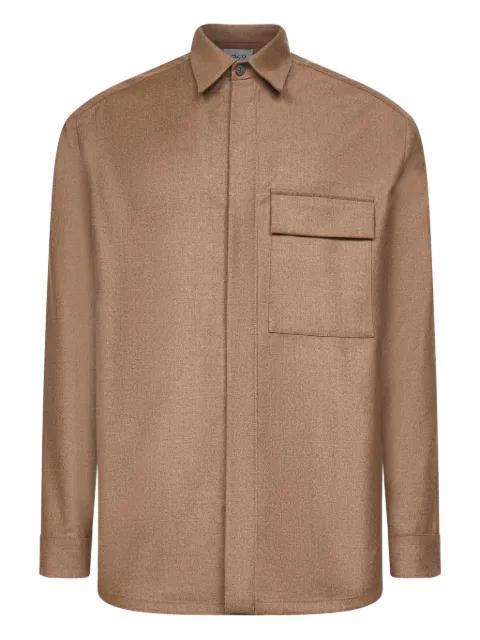 buttoned-cuff patch-pocket shirt by D4.0